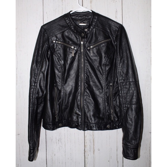 Jou Jou Jackets & Blazers - JouJou Black Leather Jacket